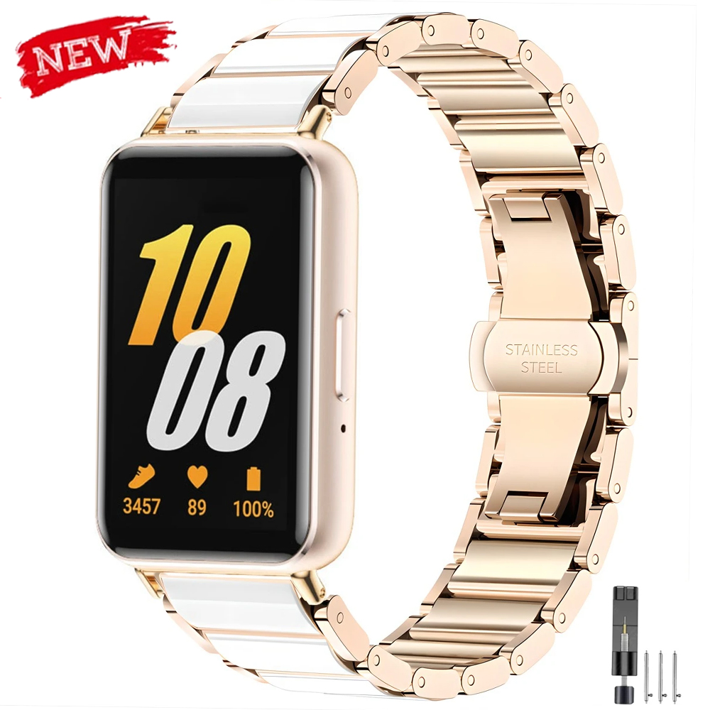 Ceramic Link Bracelet - Metal Strap for Samsung Galaxy Watch