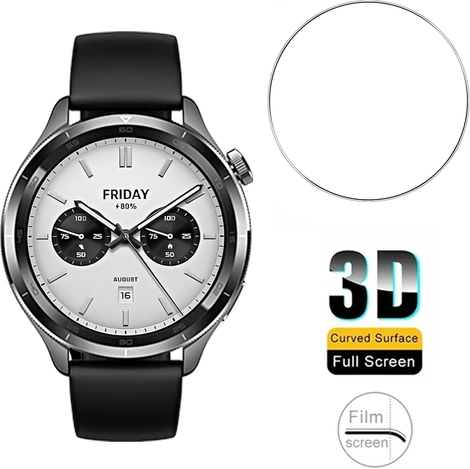 3PCS Tempered Glass Smartwatch - Xiaomi Smartwatch S4 Accessories recensie en prijs