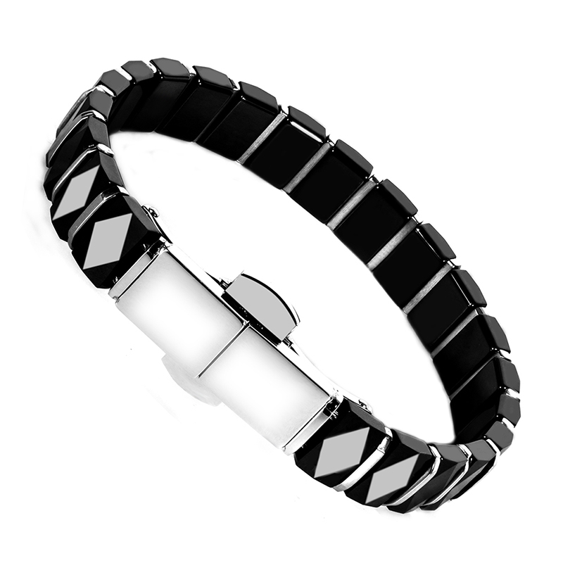 White Black Men Health Bracele - Ceramic Link Bracelet recensie en prijs