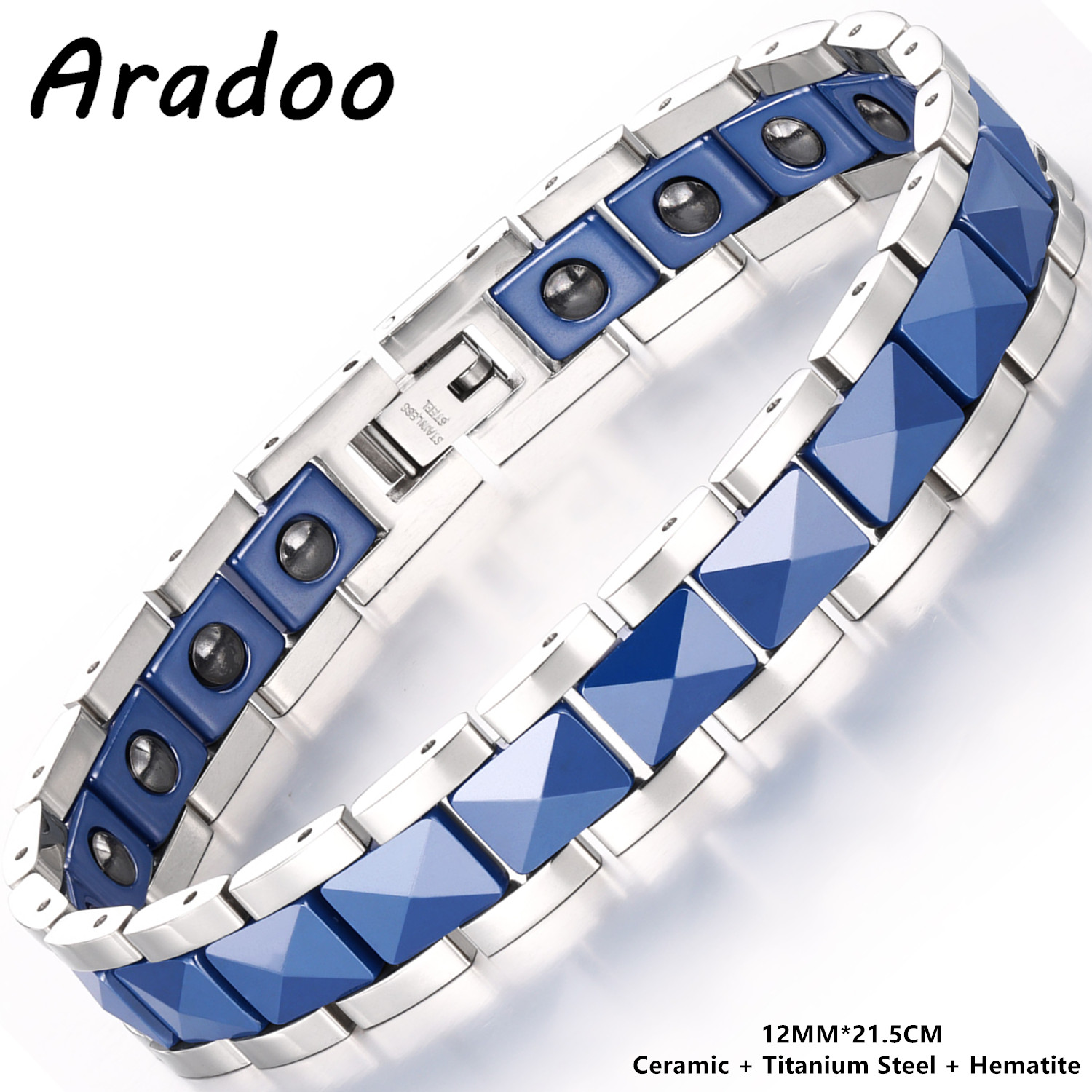 ARADOO Premium Ceramic Titaniu - Ceramic Link Bracelet recensie en prijs