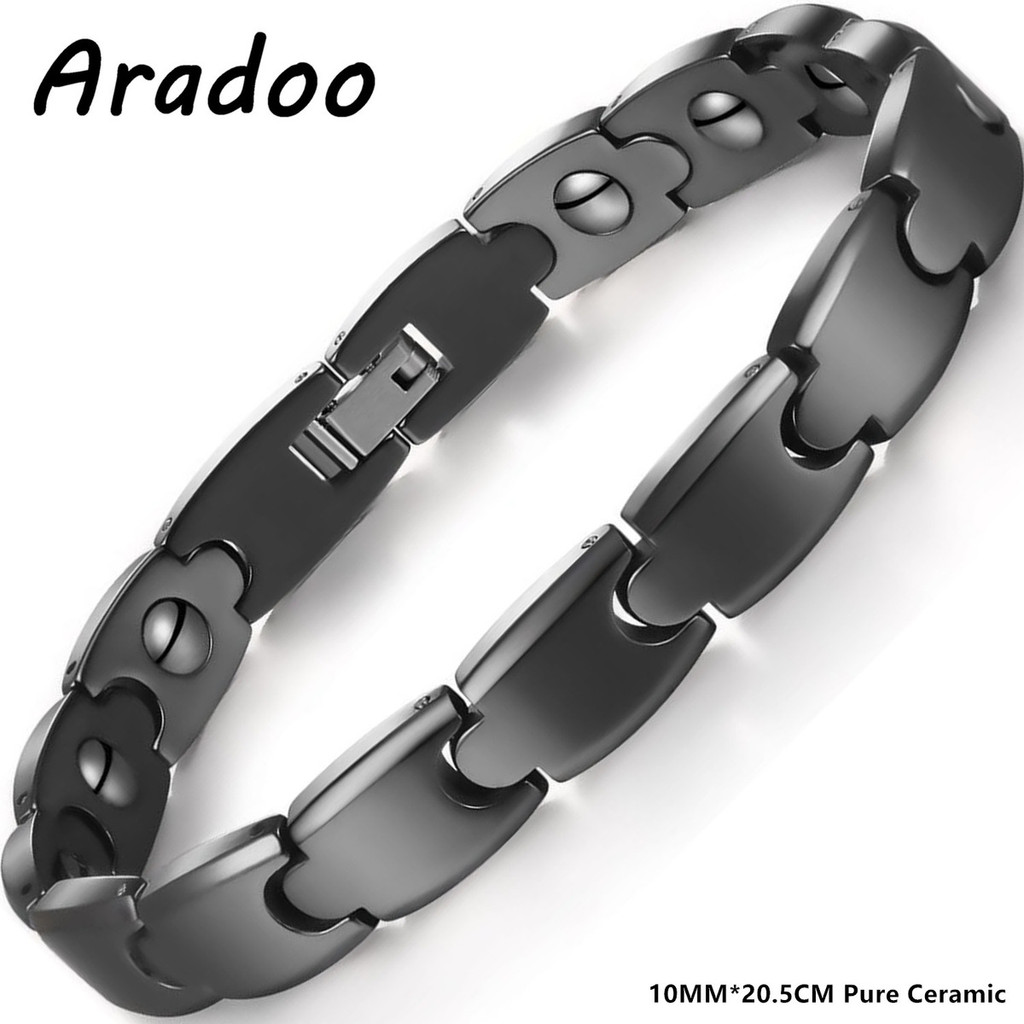Aradoo Premium Ceramic Hematit - Ceramic Link Bracelet recensie en prijs