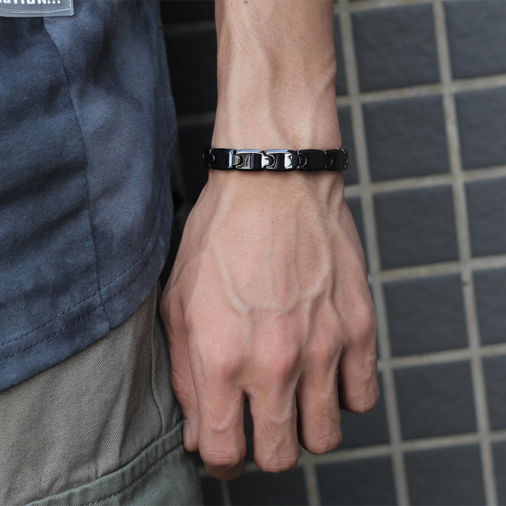 Aradoo Premium Ceramic Hematit - Ceramic Link Bracelet recensie en prijs
