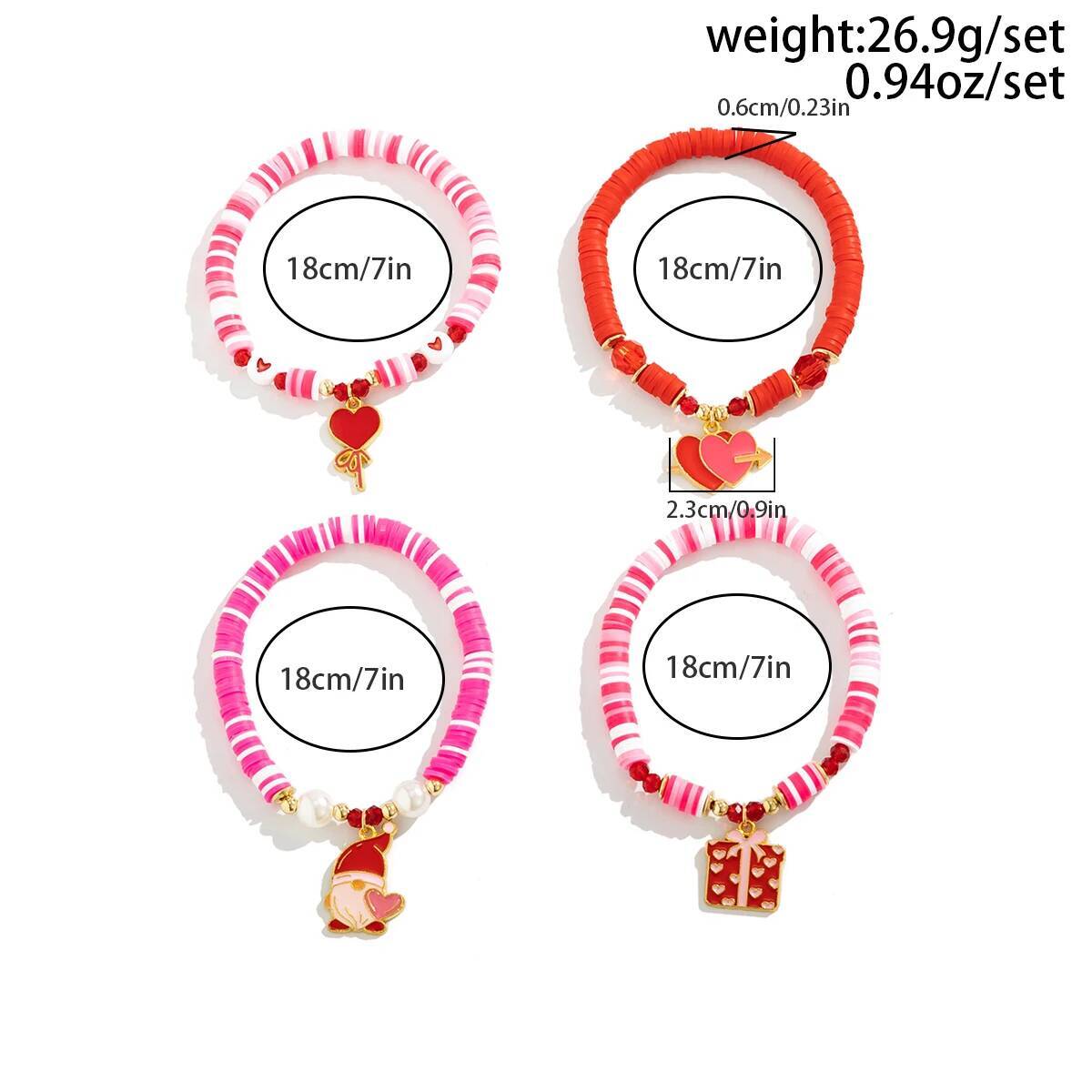 Salircon 4Pcs/Set Bohemia Soft - Ceramic Link Bracelet recensie en prijs