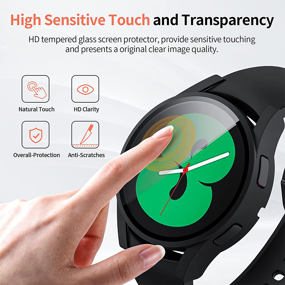 Tempered Glass+ PC Cover for S - Accessories For Galaxy Watch 5 recensie en prijs