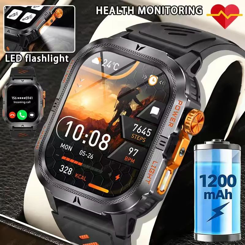 2026 Rugged Military Smart Wat - Smartwatch M Active recensie en prijs
