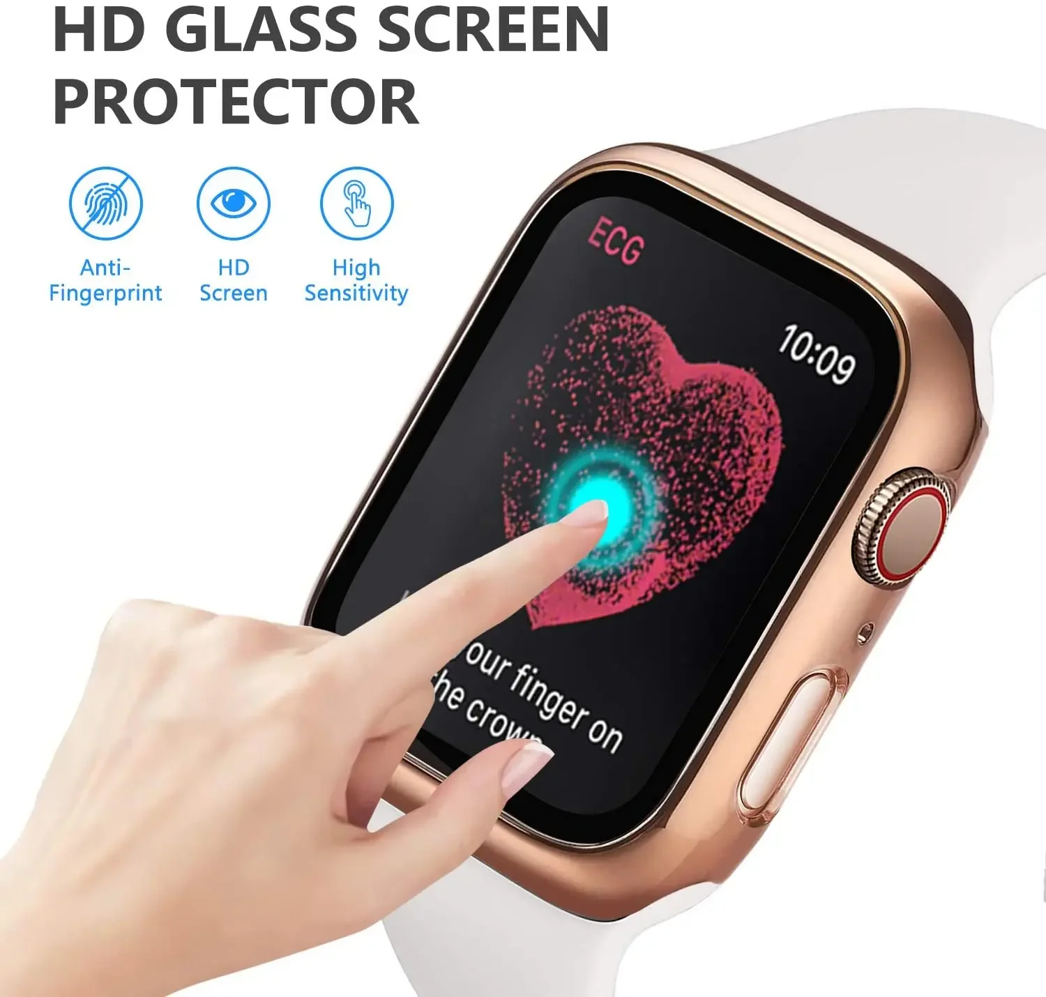 Tempered Glass+cover For Apple - Smartwatch Icon recensie en prijs