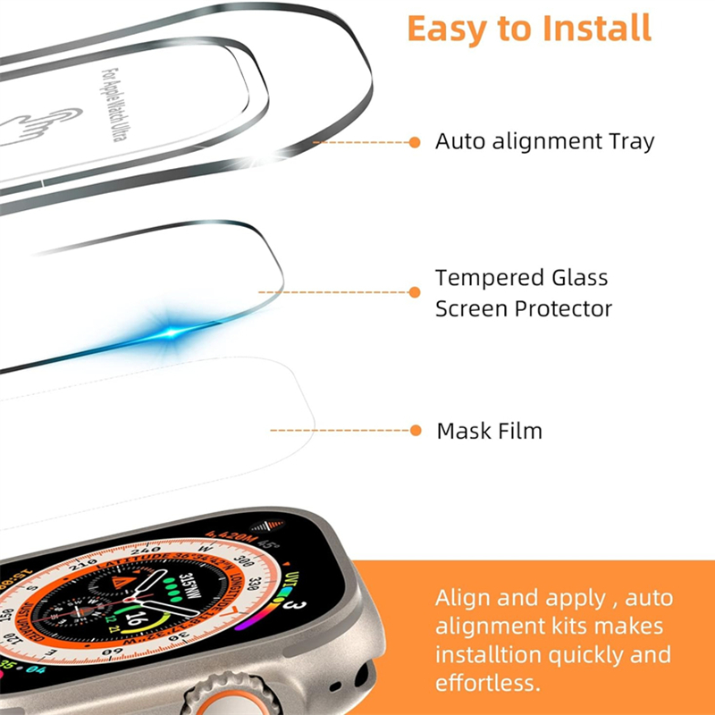 Tempered Glass For Apple Watch - Watch Face Protector recensie en prijs