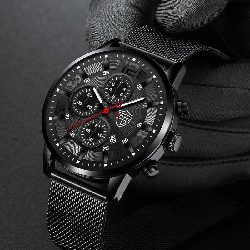 DEYROS Mens Fashion Minimalist - Stainless Mesh Band recensie en prijs