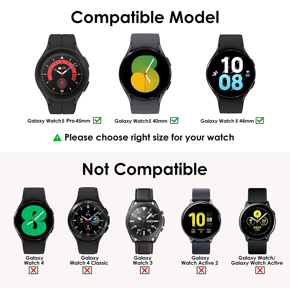 Cover+Tempered Glass for Samsu - Accessories For Galaxy Watch 5 recensie en prijs