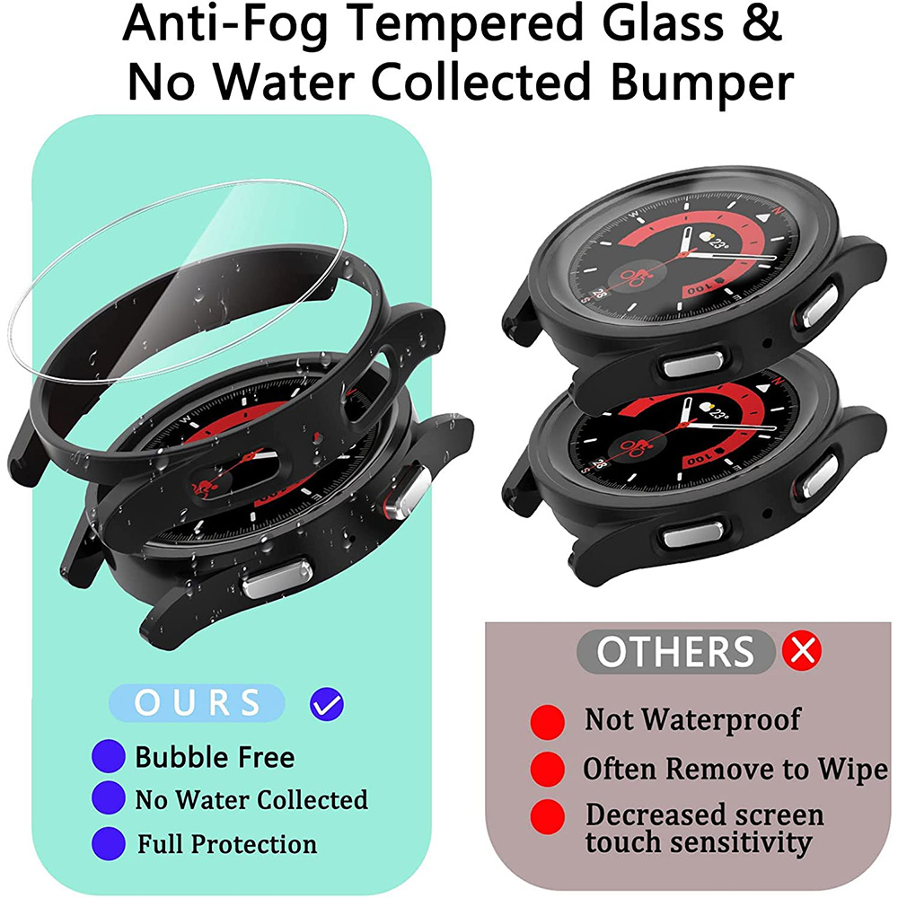 Cover+Tempered Glass for Samsu - Accessories For Galaxy Watch 5 recensie en prijs