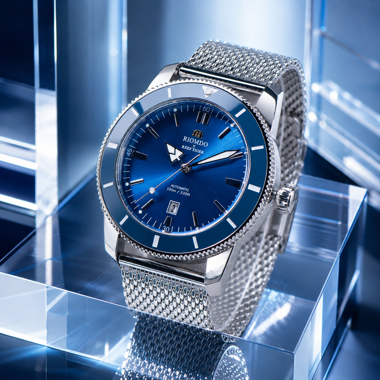 RIOMDO&RF Luxury Brand Men's A - Stainless Mesh Band recensie en prijs