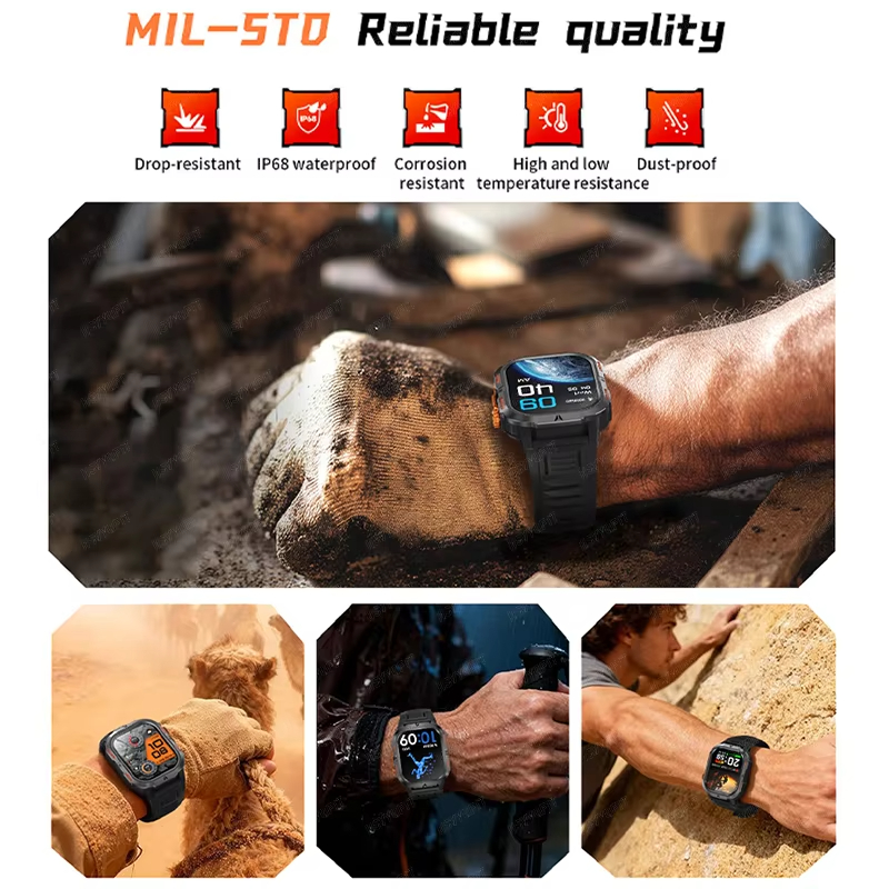 2026 Rugged Military Smart Wat - Smartwatch M Active recensie en prijs