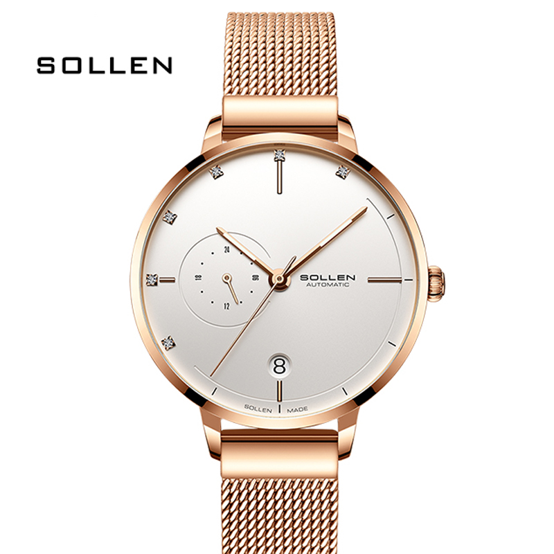SOLLEN-Automatic Mechanical Wa - Stainless Mesh Band recensie en prijs