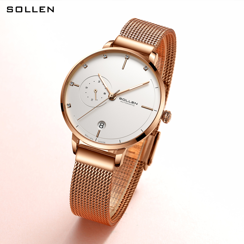 SOLLEN-Automatic Mechanical Wa - Stainless Mesh Band recensie en prijs