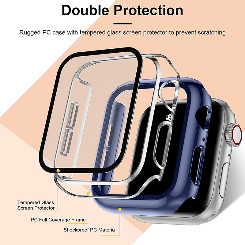 Tempered Glass+cover For Apple - Watch Face Protector recensie en prijs
