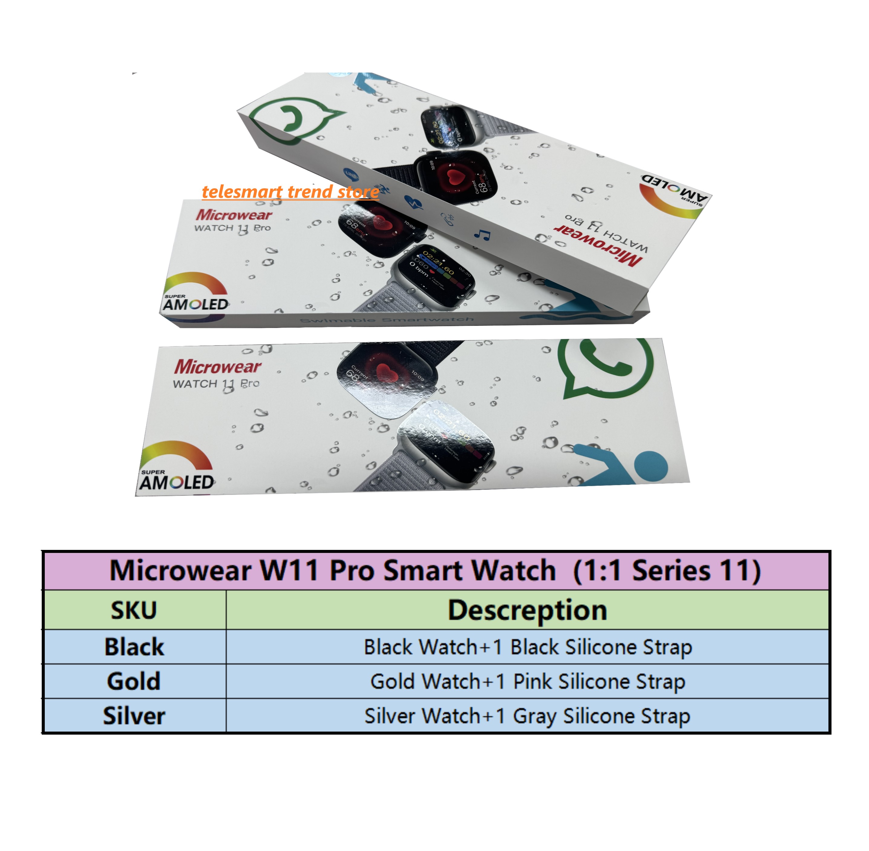 Latest W11 Pro Smart Watch S11 - Smartwatch M Active recensie en prijs
